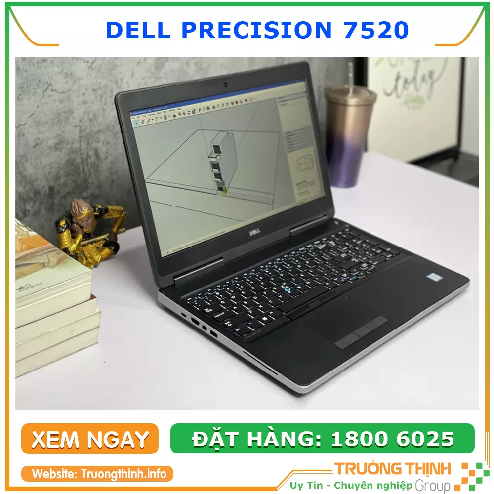 Giao diện hình ảnh mặt trước laptop Dell Precision 7520 i7 | Vi Tính Trường Thịnh