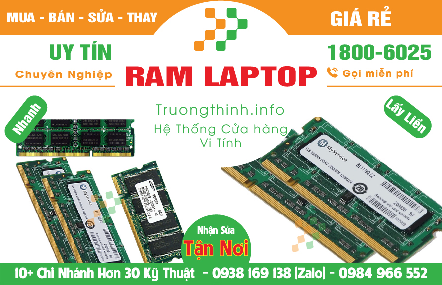 Mua Bán Sửa Thay Ram Laptop | Laptop Giá Rẻ - Vi Tính Trường Thịnh