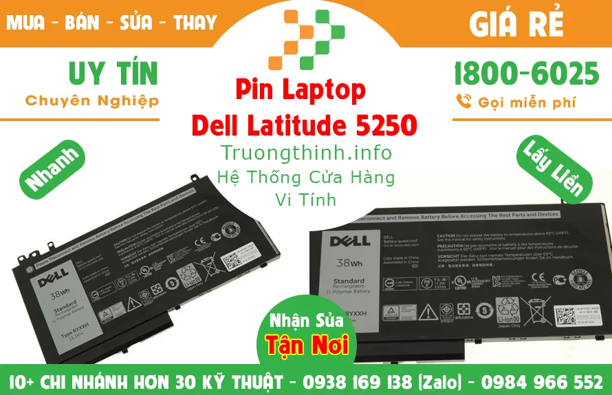 Mua Bán Sửa Thay Pin Laptop Dell Latitude 5250 Giá Rẻ | Vi Tính Trường Thịnh