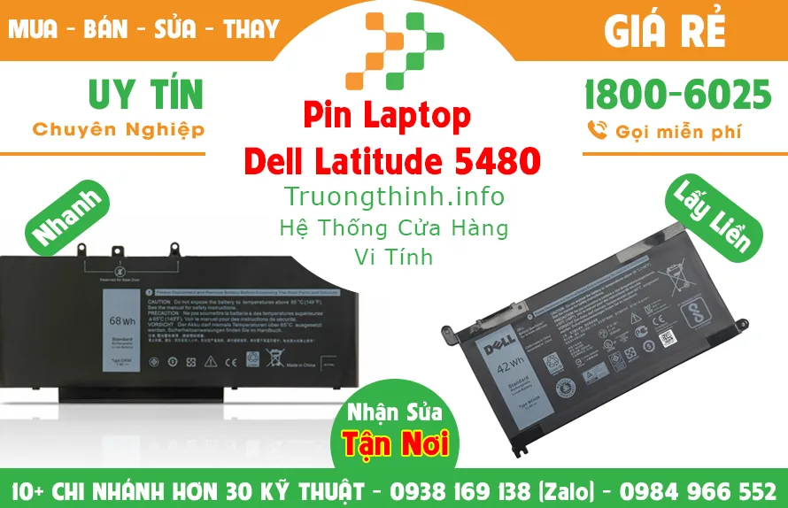 Mua Bán Sửa Thay Pin Laptop Dell Latitude 5480 Giá Rẻ | Vi Tính Trường Thịnh