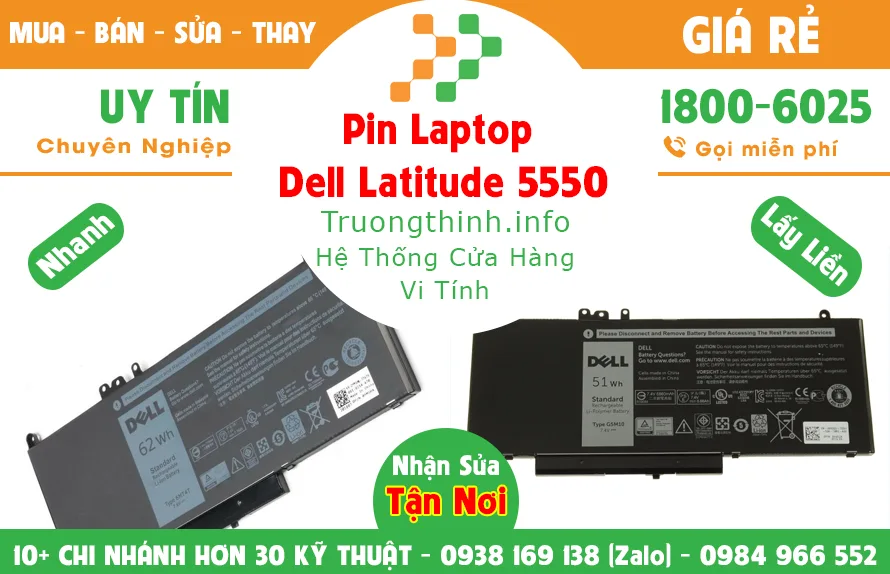 Mua Bán Sửa Thay Pin Laptop Dell Latitude 5550 Giá Rẻ | Vi Tính Trường Thịnh Mua Bán Sửa Thay Pin Laptop Dell Latitude 5550 Giá Rẻ | Vi Tính Trường Thịnh