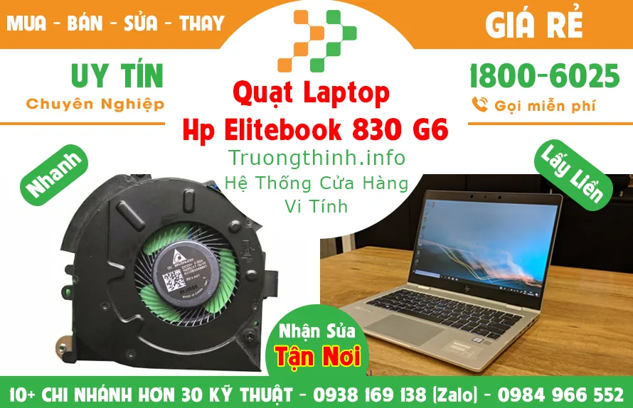 Quạt Laptop Hp Elitebook 830 G6 Giá Rẻ | Vi Tính Trường Thịnh