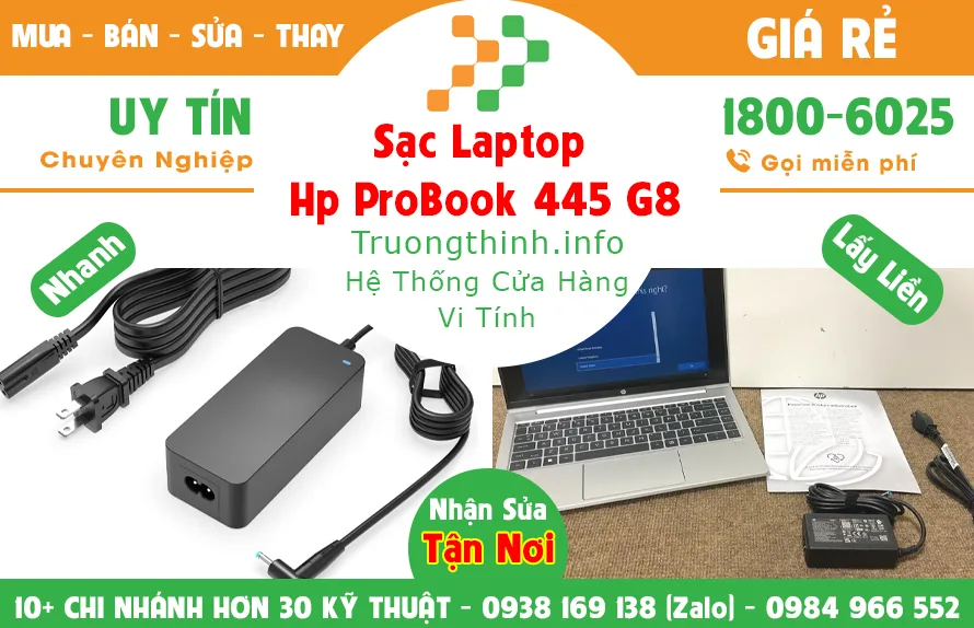 Sạc Laptop Hp probook 445 G8 Giá Rẻ - Vi Tính Trường Thịnh