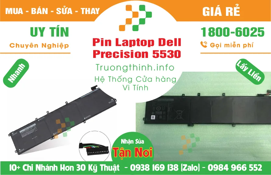 Mua Bán Sửa Thay Pin Laptop Dell Precision 5530 Giá Rẻ | Vi Tính Trường Thịnh