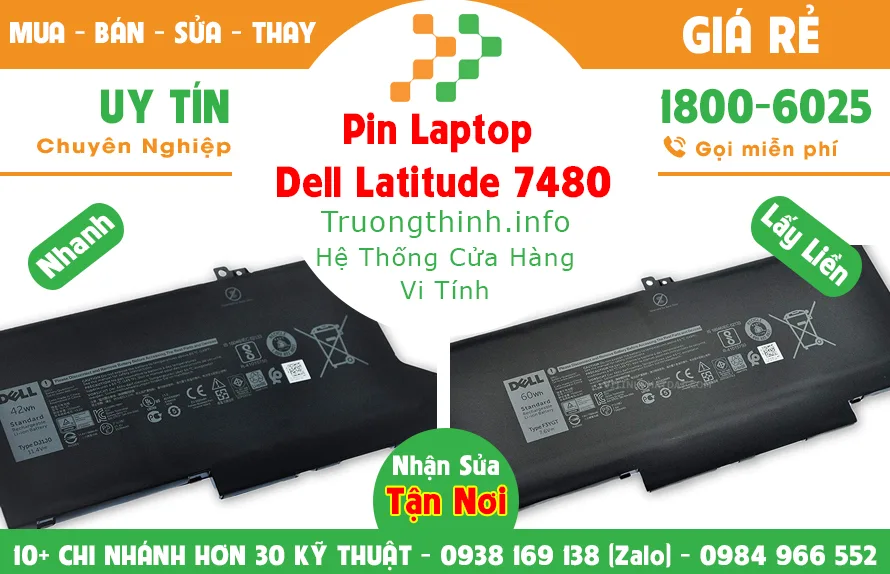 Mua Bán Sửa Thay Pin Laptop Dell Latitude 7480 - Laptop Giá Rẻ | Vi Tính Trường Thịnh