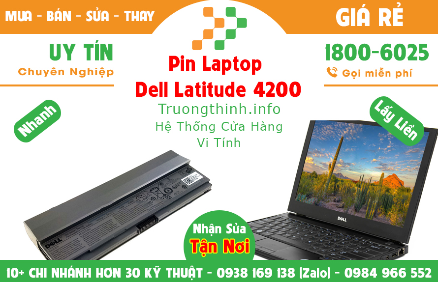 Mua Bán Sửa Thay Pin Laptop Dell Latitude 4200 Giá Rẻ | Vi Tính Trường Thịnh