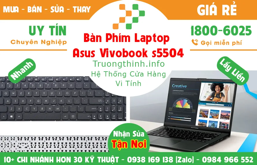 Bàn Phím Laptop Asus Vivobook S5504 Giá Rẻ | Vi Tính Trường Thịnh Bàn Phím Laptop Asus Vivobook S5504 Giá Rẻ | Vi Tính Trường Thịnh