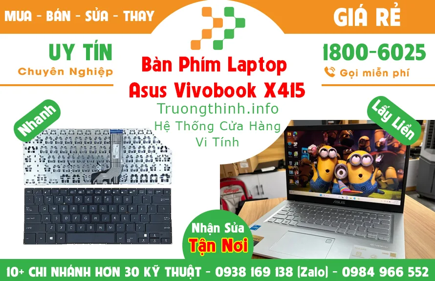 Bàn Phím Laptop Asus Vivobook X415 Giá Rẻ | Vi Tính Trường Thịnh Bàn Phím Laptop Asus Vivobook X415 Giá Rẻ | Vi Tính Trường Thịnh
