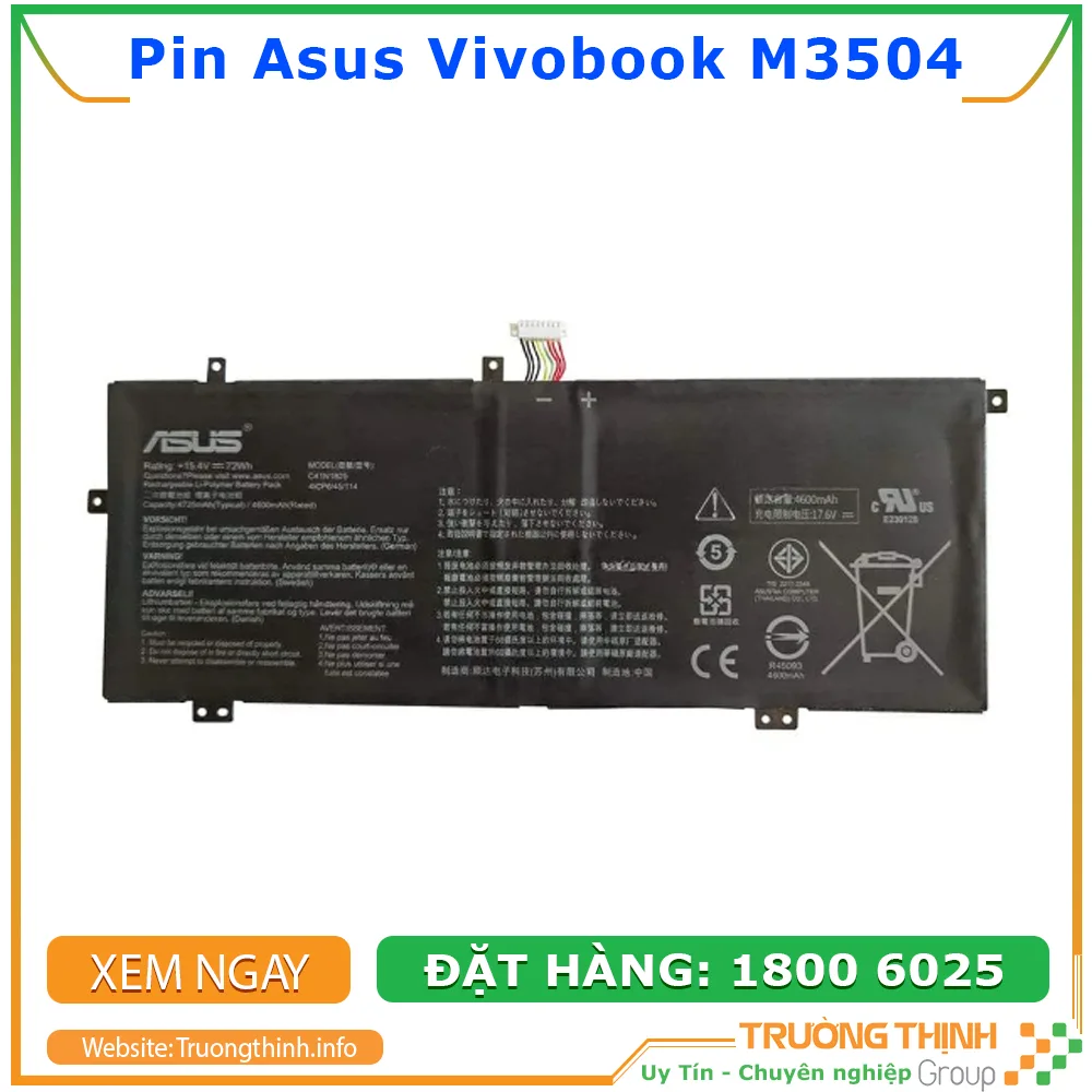 Pin Laptop Asus Vivobook M3504 Thay Lấy Ngay | Vi Tính Trường Thịnh Pin Laptop Asus Vivobook M3504 Thay Lấy Ngay | Vi Tính Trường Thịnh