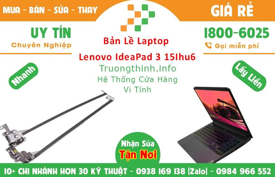 Thay Bản lề Laptop Lenovo Ideapad 3