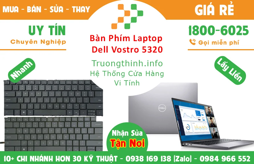 Thay Bàn Phím Laptop Dell Vostro 3 Chính Hãng Giá Rẻ