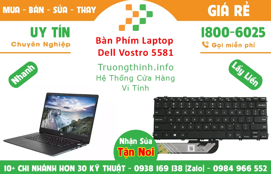 Thay Bàn Phím Laptop Dell Vostro 3 Chính Hãng Giá Rẻ