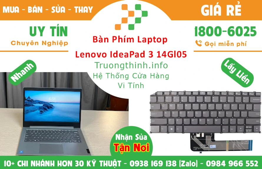 Thay Bàn Phím Laptop Lenovo Ideapad 3 Chính Hãng Giá Rẻ