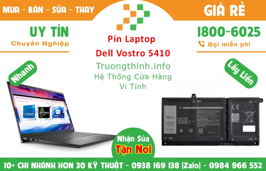 Thay Pin Laptop Dell Vostro 5410 Slim 5 Chính Hãng Giá Rẻ