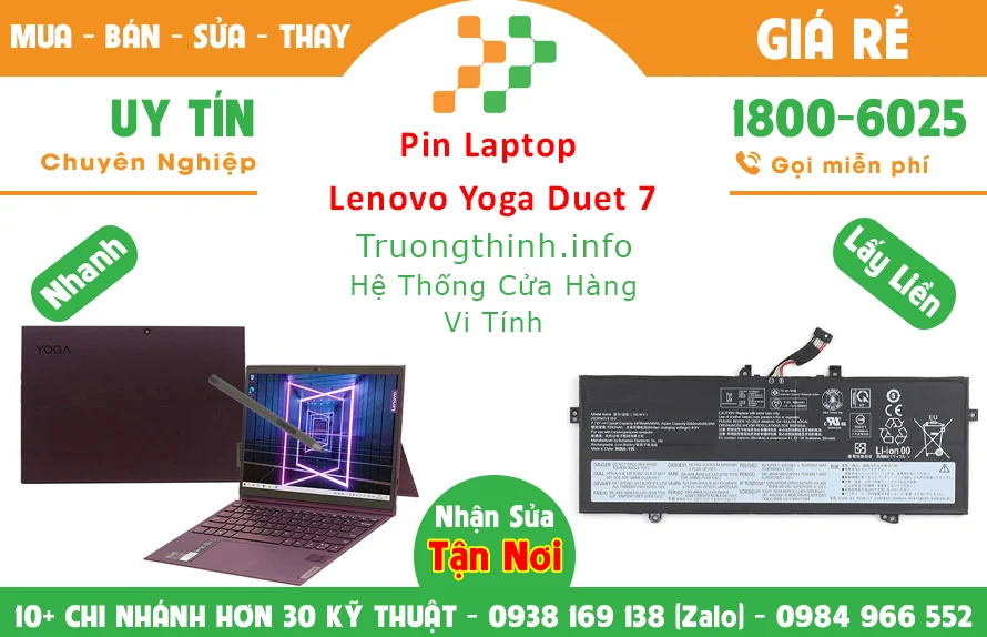 Thay Pin Laptop Lenovo Yoga Duet 7 Chính Hãng Giá Rẻ