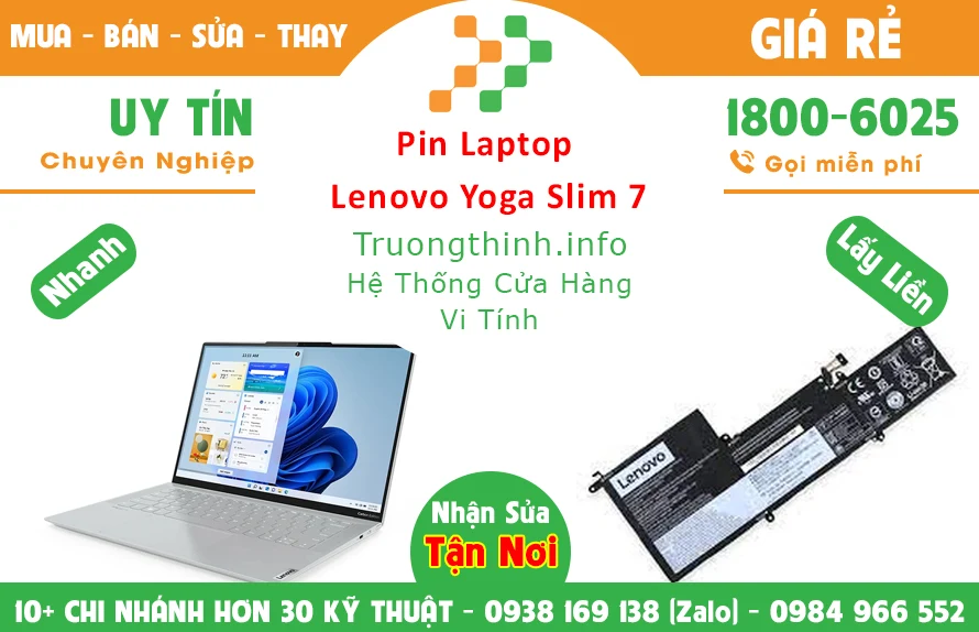 Thay Pin Laptop Lenovo Yoga Slim 7 Chính Hãng Giá Rẻ Thay Pin Laptop Lenovo Yoga Slim 7 Chính Hãng Giá Rẻ