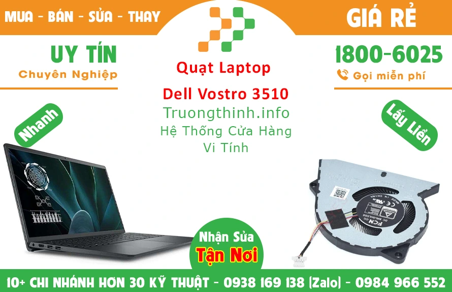 Thay Quạt Laptop Dell Vostro 3510