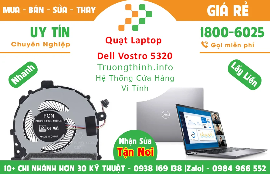 Thay Quạt Laptop Dell Vostro 5320