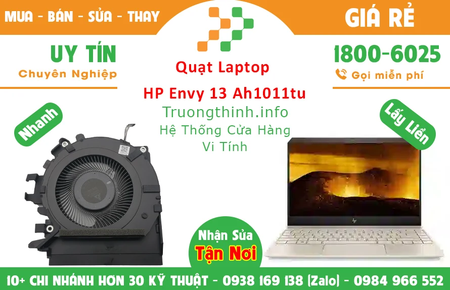 Thay Quạt Laptop HP Envy 13 Ah1011tu Thay Quạt Laptop HP Envy 13 Ah1011tu