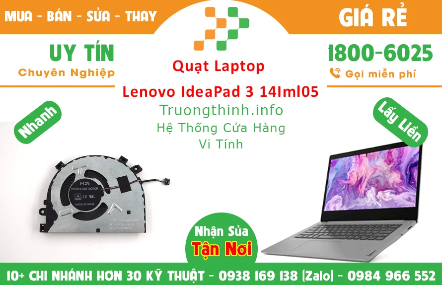 Thay Quạt Laptop Lenovo Ideapad 3 14Iml05