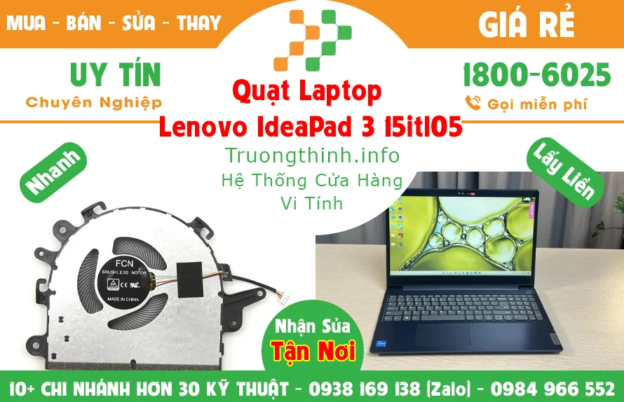 Thay Quạt Laptop Lenovo Ideapad 3 15Itl05