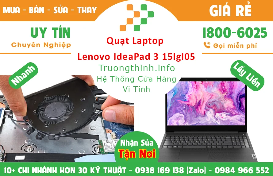 Thay Quạt Laptop Lenovo Ideapad 3 15Lgl05