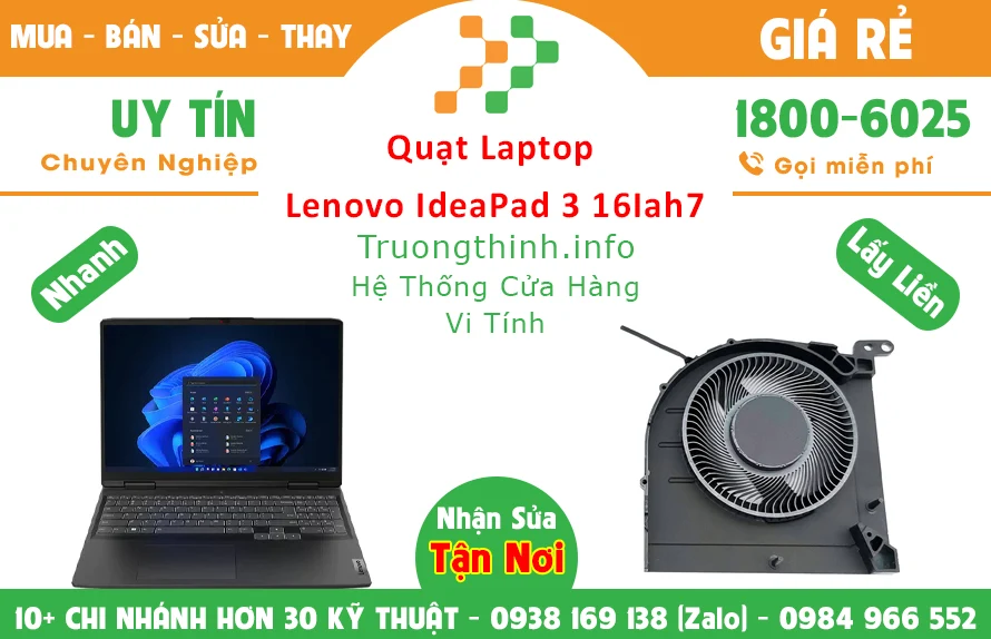 Thay Quạt Laptop Lenovo Ideapad 3 16Iah7 Thay Quạt Laptop Lenovo Ideapad 3 16Iah7