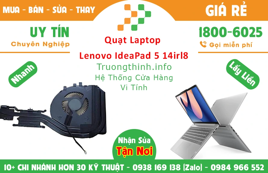 Thay Quạt Laptop Lenovo Ideapad 5 14irl8