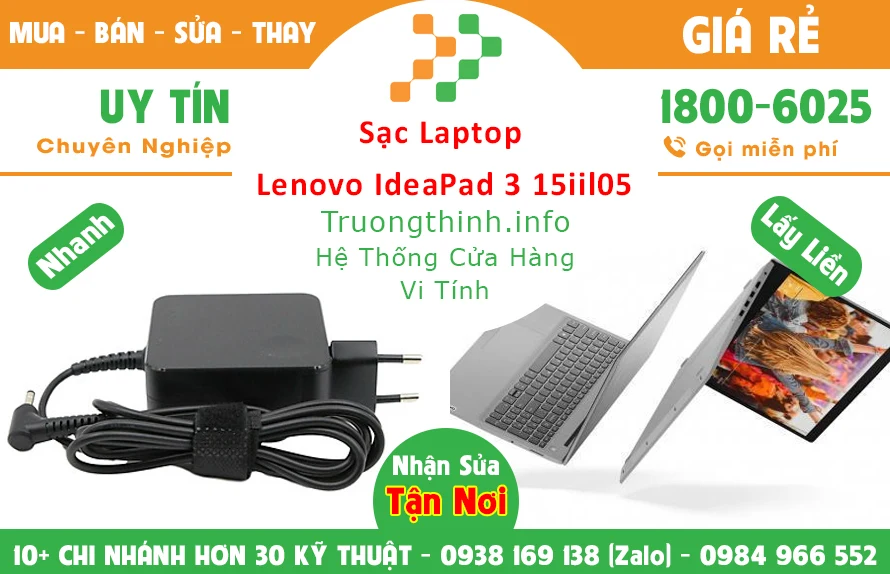 Sạc Laptop Lenovo Ideapad 3 15Iil05 Chính Hãng Giá Rẻ