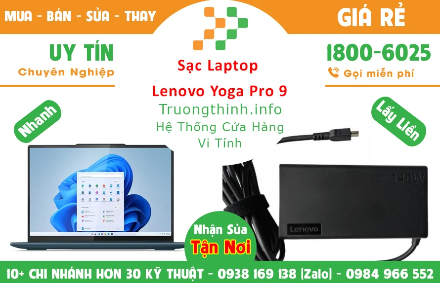 Sạc Laptop Lenovo Yoga Pro 9 Chính Hãng Giá Rẻ Sạc Laptop Lenovo Yoga Pro 9 Chính Hãng Giá Rẻ
