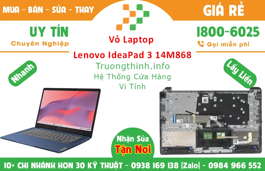 Thay Vỏ Laptop Lenovo Ideapad 3 14M868