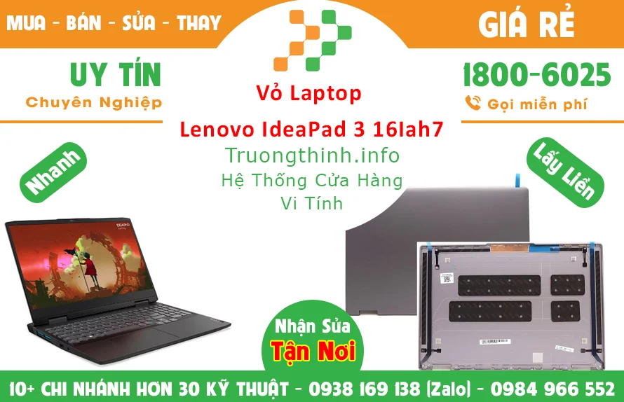 Thay Vỏ Laptop Lenovo Ideapad 3 16Iah7