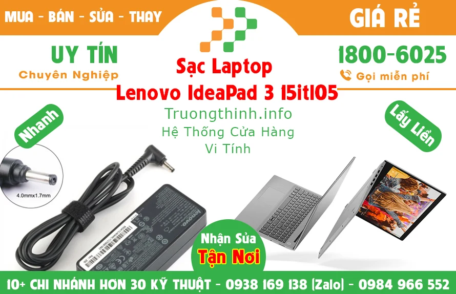 Sạc Laptop Lenovo Ideapad 3 15Itl05 Chính Hãng Giá Rẻ