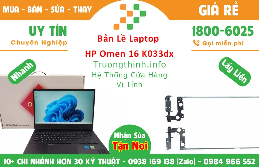 Thay Bản lề Laptop Hp Omen 16 K0033dx