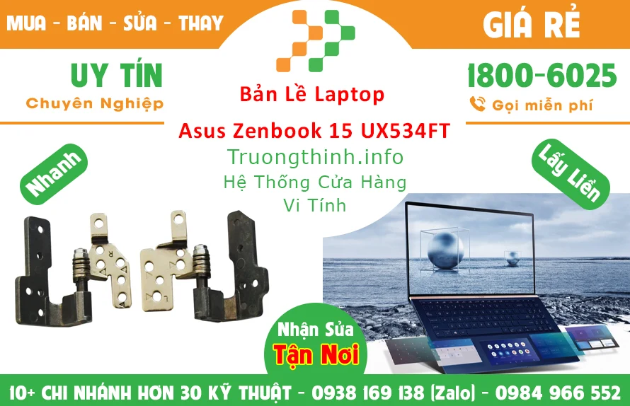 Sửa Bản lề Laptop Asus Zenbook 15 UX534FT TPHCM