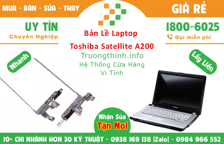 Sửa Bản lề Laptop Toshiba Satellite A200 TPHCM