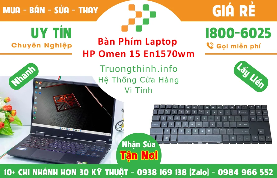 Thay Bàn Phím Laptop Hp Omen 15 En1570wm Chính Hãng Giá Rẻ