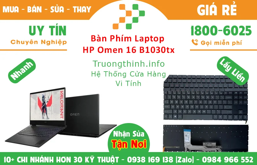 Thay Bàn Phím Laptop Hp Omen 16 B1030tx Chính Hãng Giá Rẻ