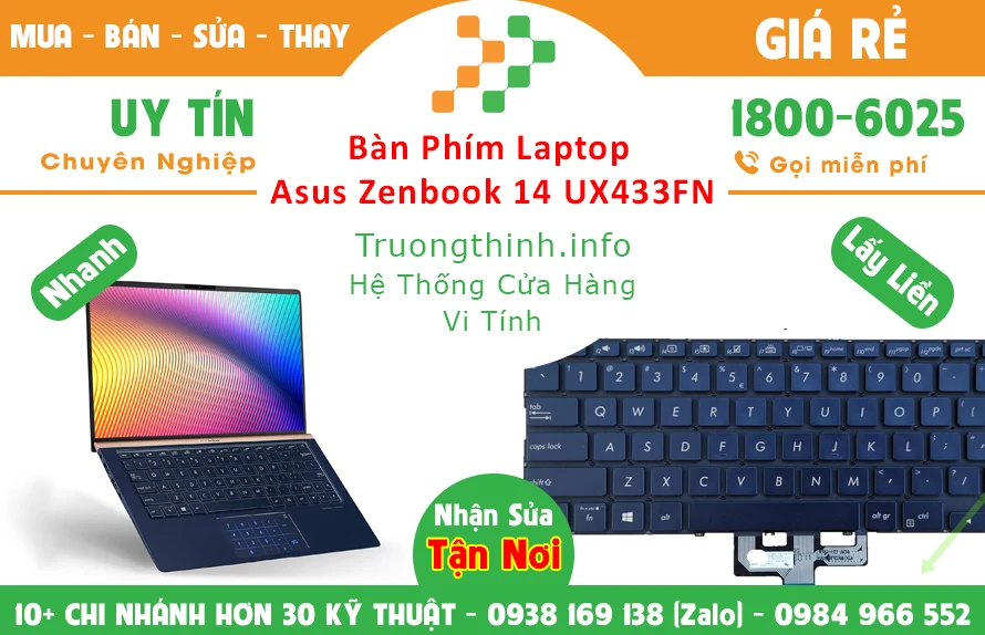 Bàn Phím Asus Zenbook 14 UX433FN Chính Hãng