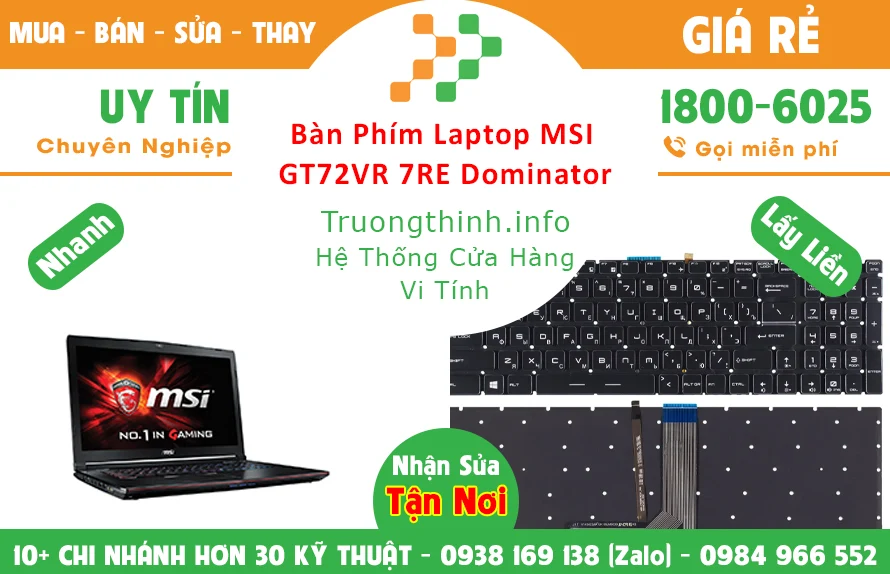 Thay Bàn Phím Msi GT72VR 7RE Dominator Thay Bàn Phím Msi GT72VR 7RE Dominator