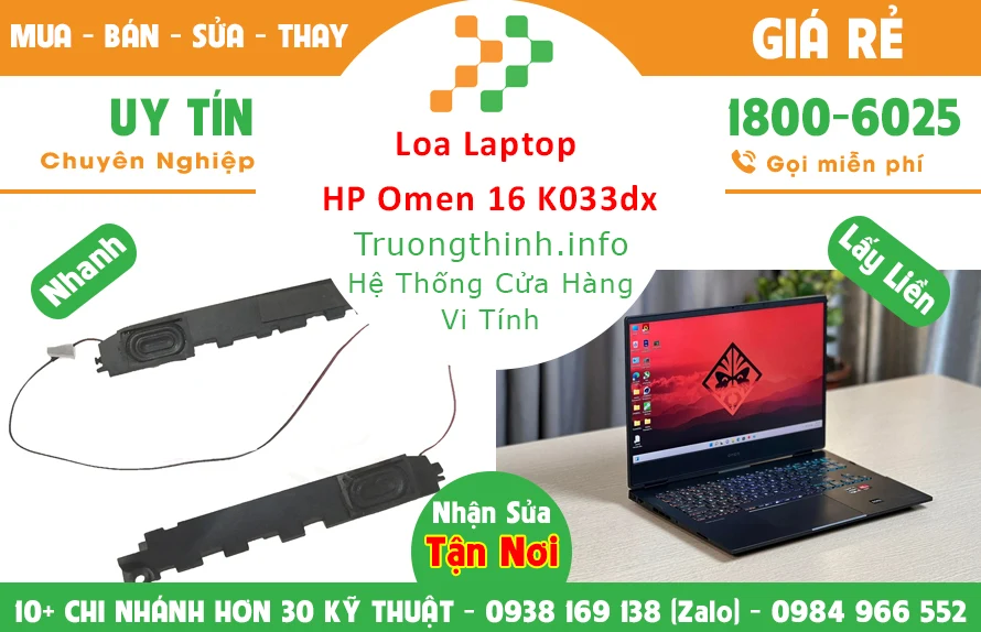 Thay Loa Laptop HP Omen 16 K0033dx Thay Loa Laptop HP Omen 16 K0033dx