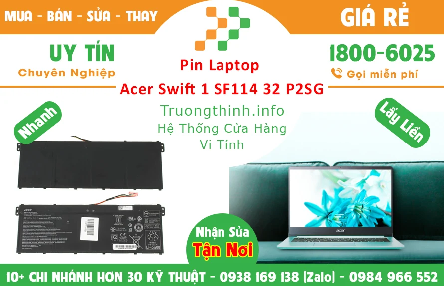 Thay Pin Laptop Acer Swift 1 Sf114 32 P2SG