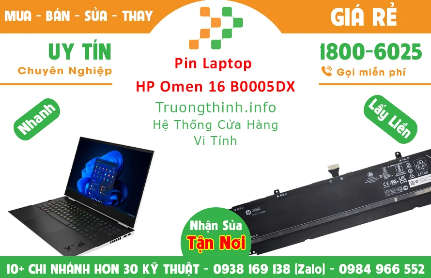 Thay Pin Laptop HP Omen 16 B0005DX Chính Hãng Giá Rẻ Thay Pin Laptop HP Omen 16 B0005DX Chính Hãng Giá Rẻ