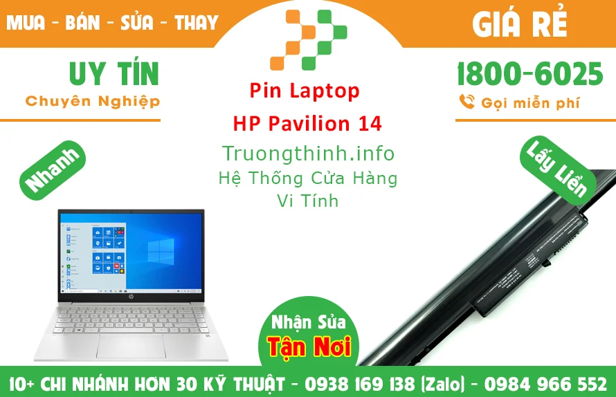 Thay Pin Laptop HP Pavilion 14 Chính Hãng Giá Rẻ