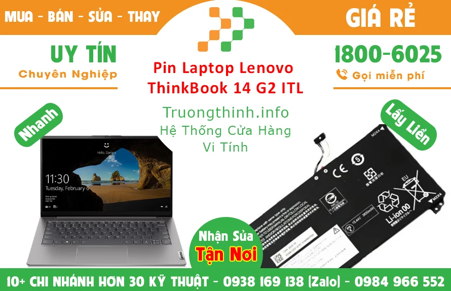 Thay Pin Laptop Lenovo ThinkBook 14 G2 ITL Chính Hãng Giá Rẻ Thay Pin Laptop Lenovo ThinkBook 14 G2 ITL Chính Hãng Giá Rẻ