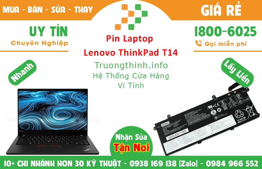 Thay Pin Laptop Lenovo ThinkPad T14 Chính Hãng Giá Rẻ