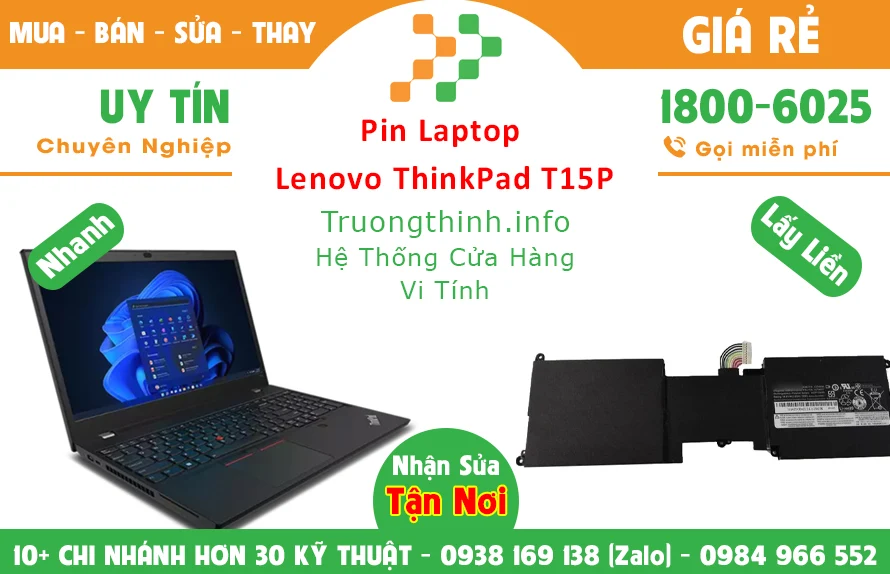 Thay Pin Laptop Lenovo ThinkPad T15P Chính Hãng Giá Rẻ