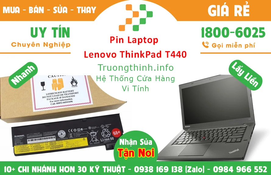 Thay Pin Laptop Lenovo ThinkPad T440 Chính Hãng Giá Rẻ Thay Pin Laptop Lenovo ThinkPad T440 Chính Hãng Giá Rẻ