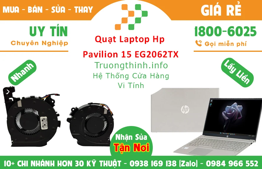 Quạt Laptop HP Pavilion 15 EG2062TX Chính Hãng