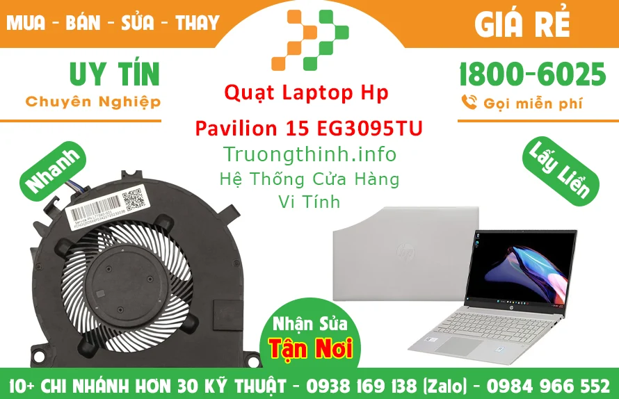 Quạt Laptop HP Pavilion 15 EG3095TU Chính Hãng